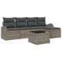 Conjunto de Sofás de Jardín de 5 Piezas con Cojines Negros de Ratán Poliéster von , Outdoor-Sofas - Ref: Foro24-3346009, Prei...