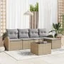 Set de 6 Piezas de Sofá de Jardín con Cojines de Poliratán Negro | Foro24.es | Tu tienda online para hogar, jardín y más Foro24.es