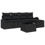 Juego de Sofás de Jardín de 6 piezas con Cojines Beige de Poliratán by , Outdoor sofas - Ref: Foro24-3346013, Price: 356,10 €...