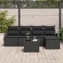 Juego de Sofás de Jardín de 6 piezas con Cojines Beige de Poliratán by , Outdoor sofas - Ref: Foro24-3346013, Price: 356,10 €...