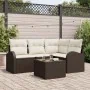 Conjunto de Sofá de Jardín de 4 Piezas con Cojines Gris Poliratán | Foro24.es | Tu tienda online para hogar, jardín y más Foro24.es