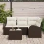 Conjunto de Sofá de Jardín de 4 Piezas con Cojines Gris Poliratán | Foro24.es | Tu tienda online para hogar, jardín y más Foro24.es