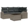 Conjunto de Sofá de Jardín de 4 Piezas con Cojines Negros de Polirratán von , Outdoor-Sofas - Ref: Foro24-3346029, Preis: 338...