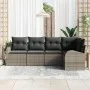 Juego de Sofá de Jardín de 5 Piezas con Cojines Gris Poliratán by , Outdoor sofas - Ref: Foro24-3346039, Price: 331,33 €, Dis...