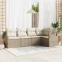 Juego de sofá de jardín de 5 piezas con cojines - Ratán sintético beige | Foro24.es | Tu tienda online para hogar, jardín y más Foro24.es