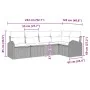 Set de Sofá de Jardín de 5 Piezas con Cojines Negro Poliratán by , Outdoor sofas - Ref: Foro24-3346043, Price: 349,99 €, Disc...