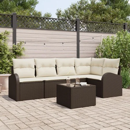 Juego de Sofá de Jardín de 5 Piezas con Cojines Gris Ratán Poliéster by , Outdoor sofas - Ref: Foro24-3346048, Price: 421,99 ...