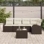Juego de Sofá de Jardín de 5 Piezas con Cojines Gris Ratán Poliéster by , Outdoor sofas - Ref: Foro24-3346048, Price: 421,99 ...