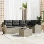 Conjunto de sofá de jardín de 6 piezas con cojines grises by , Outdoor sofas - Ref: Foro24-3346052, Price: 428,24 €, Discount: %