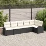 Juego de Sofá de Jardín de 6 Piezas con Cojines Negro Ratán Sintético | Foro24.es | Tu tienda online para hogar, jardín y más Foro24.es
