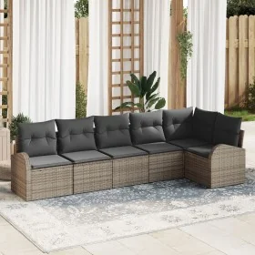 Conjunto de sofá de jardín de 6 piezas con