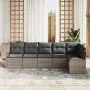 Conjunto de sofá de jardín de 6 piezas con cojines gris ratán sintético de , Sofás de exterior - Ref: Foro24-3346059, Precio:...
