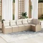 Conjunto de Sofá de Jardín de 6 Piezas con Cojines Beige Ratán Poliéster | Foro24.es | Tu tienda online para hogar, jardín y más Foro24.es