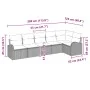 Juego de sofá de jardín de 6 piezas con cojines negro poliratán by , Outdoor sofas - Ref: Foro24-3346063, Price: 413,47 €, Di...
