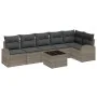 Conjunto de Sofá de Jardín de 6 Piezas con Cojines Ratán Poliéster Negro by , Outdoor sofas - Ref: Foro24-3346069, Price: 436...