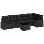 Conjunto de Sofá de Jardín de 7 Piezas con Cojines Beige Poliratan von , Outdoor-Sofas - Ref: Foro24-3346073, Preis: 462,76 €...