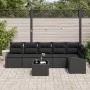 Conjunto de Sofá de Jardín de 7 Piezas con Cojines Beige Poliratan von , Outdoor-Sofas - Ref: Foro24-3346073, Preis: 462,76 €...