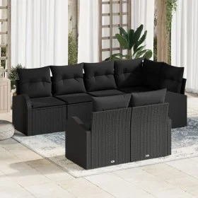 Conjunto de Sofá de Jardín Set de 7 Negro by , Outdoor sofas - Ref: Foro24-3346083, Price: 512,53 €, Discount: %