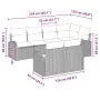 Conjunto de Sofá de Jardín Set de 7 Negro by , Outdoor sofas - Ref: Foro24-3346083, Price: 512,53 €, Discount: %