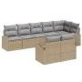 Conjunto de sofá de jardín de 8 piezas con cojines de ratán sintético beige | Foro24.es | Tu tienda online para hogar, jardín y más Foro24.es