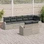 Juego de Sofá de Jardín de 8 Piezas con Cojines Gris Claro de Ratán Poliéster by , Outdoor sofas - Ref: Foro24-3346092, Price...