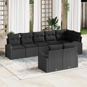 Conjunto de Sofá de Jardín de 8 Piezas con Cojines de Ratán Negro by , Outdoor sofas - Ref: Foro24-3346093, Price: 573,62 €, ...