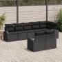 Conjunto de Sofá de Jardín de 8 Piezas con Cojines de Ratán Negro by , Outdoor sofas - Ref: Foro24-3346093, Price: 573,62 €, ...