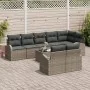 Conjunto de Sofá de Jardín de 8 Piezas con Cojines Ratán Poliéster Gris | Foro24.es | Tu tienda online para hogar, jardín y más Foro24.es