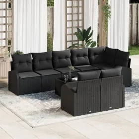 Conjunto de Sofá de Jardín de 9 Piezas con Cojines Ratán Beige by , Outdoor sofas - Ref: Foro24-3346103, Price: 624,52 €, Dis...