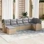 Conjunto de Sofá de Jardín 7 Piezas Beige Ratán Sofá de Jardín | Foro24.es | Tu tienda online para hogar, jardín y más Foro24.es