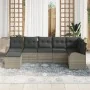 Juego de Sofá de Jardín Set de 7 Beige Ratan, Poliéster von , Outdoor-Sofas - Ref: Foro24-3346132, Preis: 488,57 €, Rabatt: %