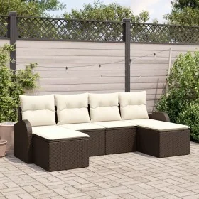 Conjunto de sofá de jardín de 6 piezas con
