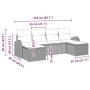 Conjunto de sofá de jardín de 6 piezas con cojines Marrón Ratán sintético | Foro24.es | Tu tienda online para hogar, jardín y más Foro24.es