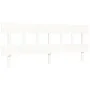 Weißer Massivholzbettrahmen mit Kopfteil 200x200 cm von vidaXL, Betten und Lattenroste - Ref: Foro24-3195177, Preis: 152,76 €...