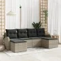 Juego de Sofá de 6 Piezas con Cojines Gris Claro Ratán Poli by , Outdoor sofas - Ref: Foro24-3346152, Price: 385,30 €, Discou...