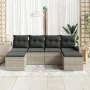 Juego de Sofá de 6 Piezas con Cojines Gris Claro Ratán Poli by , Outdoor sofas - Ref: Foro24-3346152, Price: 385,30 €, Discou...