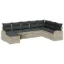 Conjunto de Sofá de Jardín de 8 Piezas con Cojines de Ratán Polimérico Gris Claro by , Outdoor sofas - Ref: Foro24-3346162, P...