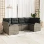 Juego de Sofás de Jardín de 6 Piezas con Cojines de Ratán Poliéster Gris von , Outdoor-Sofas - Ref: Foro24-3346179, Preis: 39...