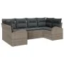 Juego de Sofás de Jardín de 6 Piezas con Cojines de Ratán Poliéster Gris von , Outdoor-Sofas - Ref: Foro24-3346179, Preis: 39...