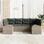 Juego de Sofás de Jardín de 6 Piezas con Cojines de Ratán Poliéster Gris von , Outdoor-Sofas - Ref: Foro24-3346179, Preis: 39...