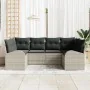 Juego de Sofás de Jardín de 6 piezas con Cojines Gris Claro Ratán Poliéster by , Outdoor sofas - Ref: Foro24-3346182, Price: ...