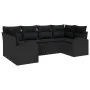 Conjunto de 6 Piezas de Sofá de Jardín con Cojines Negro Poliratán von , Outdoor-Sofas - Ref: Foro24-3346183, Preis: 411,84 €...