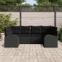 Conjunto de 6 Piezas de Sofá de Jardín con Cojines Negro Poliratán von , Outdoor-Sofas - Ref: Foro24-3346183, Preis: 411,84 €...