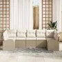 Conjunto de Sofá de Jardín de 7 Piezas con Cojines Beige Poliratán | Foro24.es | Tu tienda online para hogar, jardín y más Foro24.es