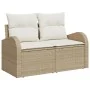 Conjunto de Sofá de Jardín de 7 Piezas con Cojines Beige Poliratán | Foro24.es | Tu tienda online para hogar, jardín y más Foro24.es