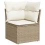 Conjunto de Sofá de Jardín de 7 Piezas con Cojines Beige Poliratán | Foro24.es | Tu tienda online para hogar, jardín y más Foro24.es