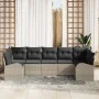 Juego de Sofás de Jardín Juego de 7 Cojines Negros, Estructura Beige by , Outdoor sofas - Ref: Foro24-3346192, Price: 525,27 ...