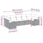 Juego de Sofás de Jardín Juego de 7 Cojines Negros, Estructura Beige by , Outdoor sofas - Ref: Foro24-3346192, Price: 525,27 ...