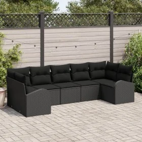 Juego de Sofás de Jardín Set de 7 Negro by , Outdoor sofas - Ref: Foro24-3346193, Price: 495,82 €, Discount: %