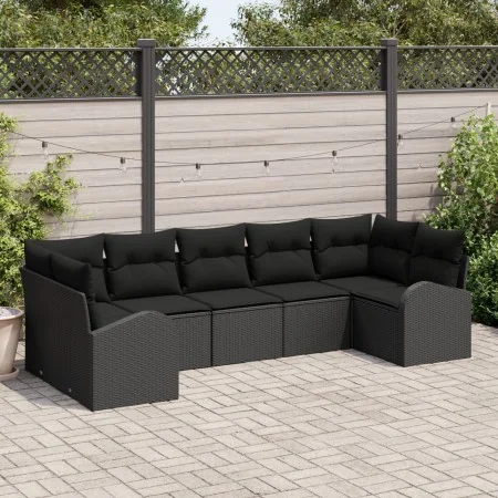 Juego de Sofás de Jardín Set de 7 Negro von , Outdoor-Sofas - Ref: Foro24-3346193, Preis: 495,82 €, Rabatt: %